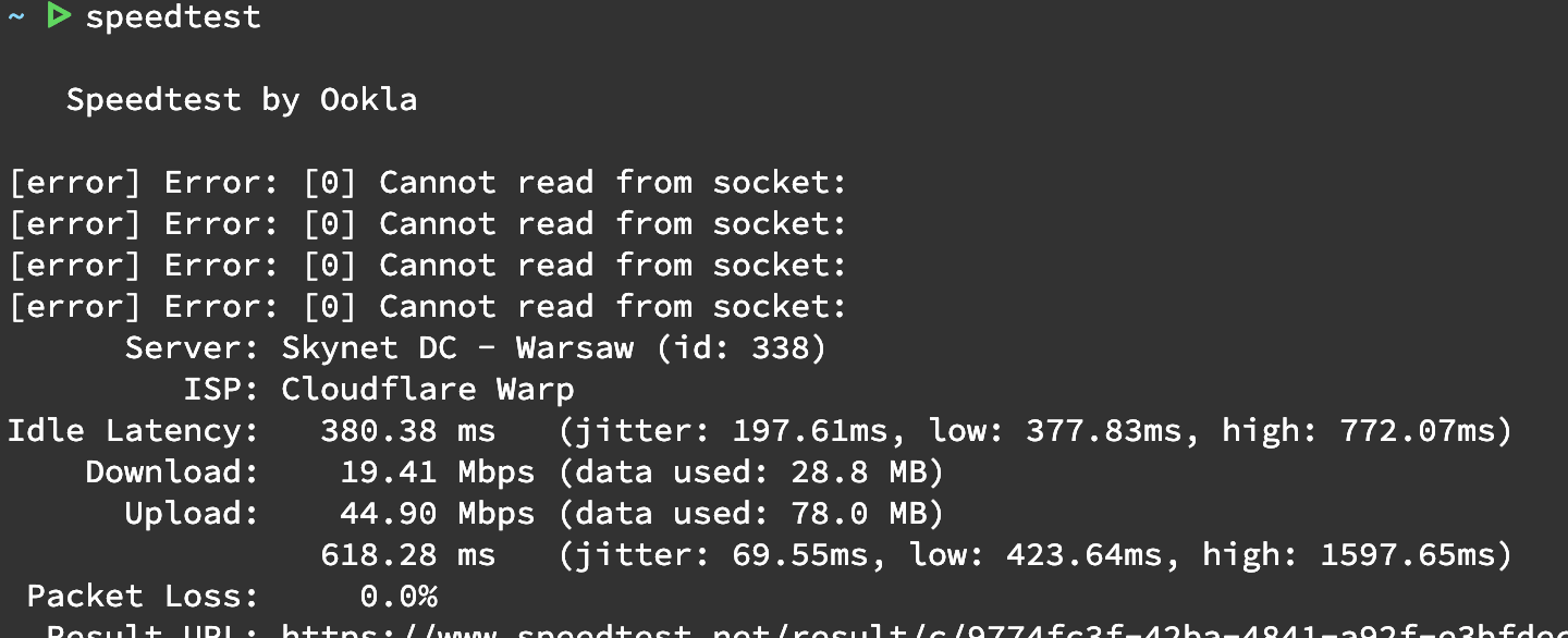 打开cf云朵后测速