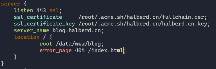 增加一项**server**字段